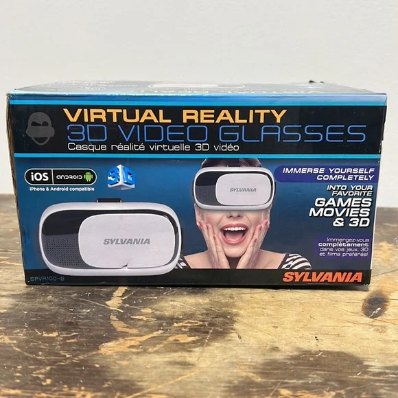 Sylvania Virtual Reality 3-D Video Glasses lOS / Android Compatible New in Box - Picture 5 of 6